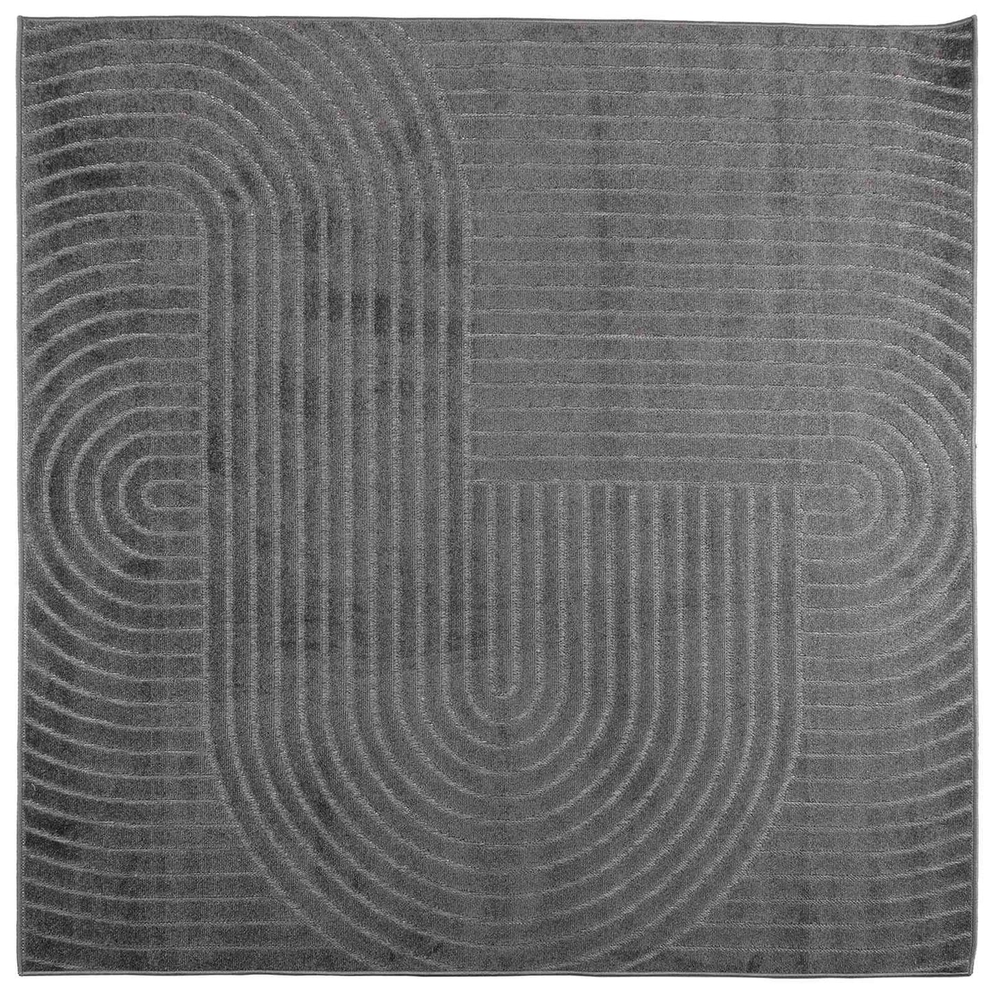 Tappeti per area PALMERAS Antracite 240 x 240 cm Poliestere | homemem39