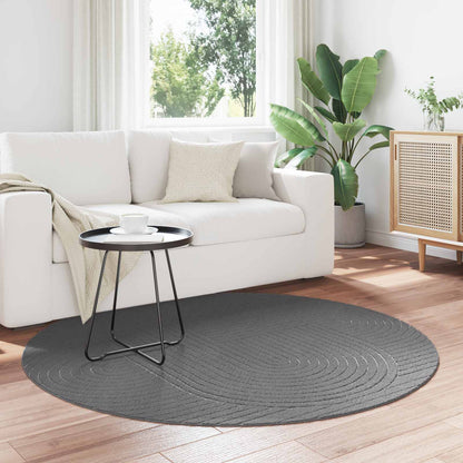 Tappeti per area Rotondo PALMERAS Antracite Ø 200 CM Poliestere | homemem39