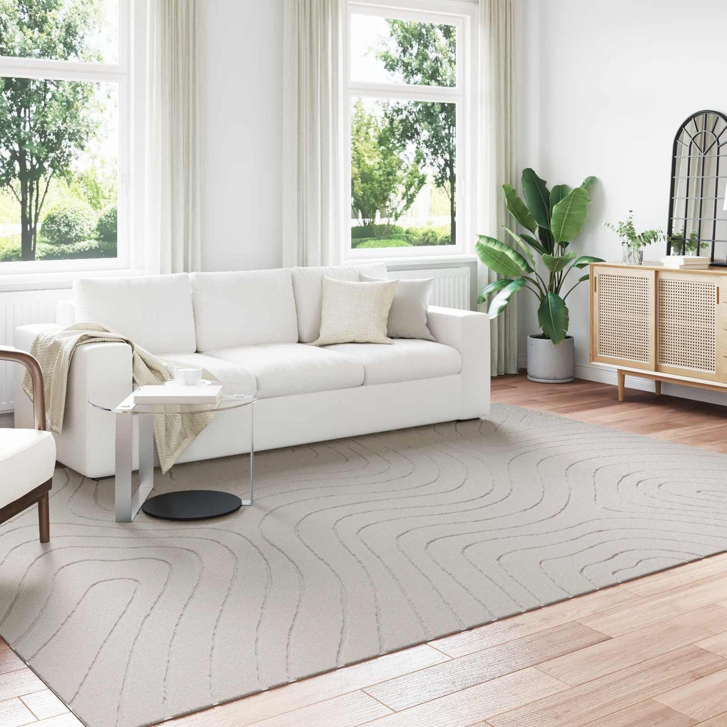 Tappeti per area PALMERAS Crema 280 x 200 cm Poliestere | homemem39