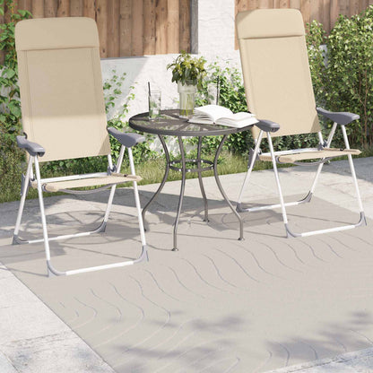 Tappeti per area Quadrato PALMERAS Crema 120 x 120 cm | homemem39