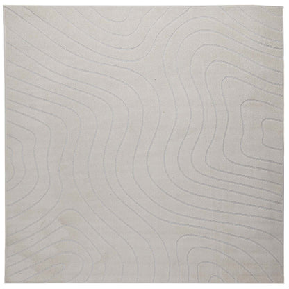 Tappeti per area Quadrato PALMERAS Crema 200 x 200 cm | homemem39