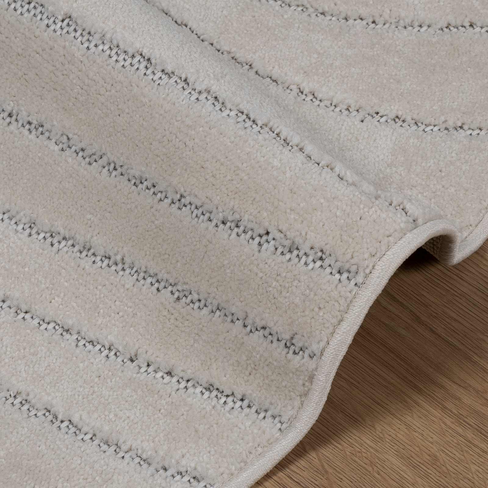 Tappeti per area Rotondo PALMERAS Crema Ø 120 CM Poliestere | homemem39