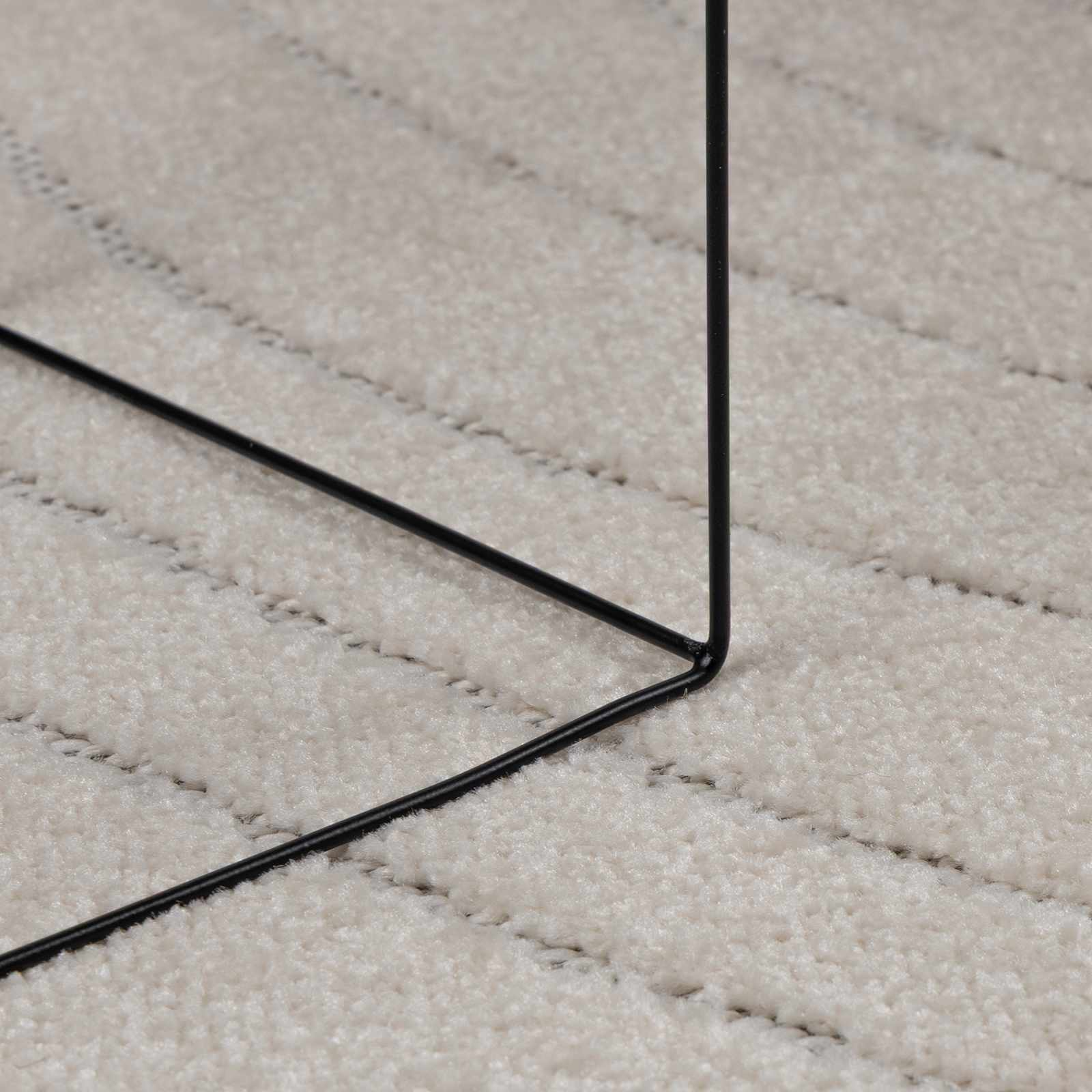 Tappeti per area Rotondo PALMERAS Crema Ø 120 CM Poliestere | homemem39