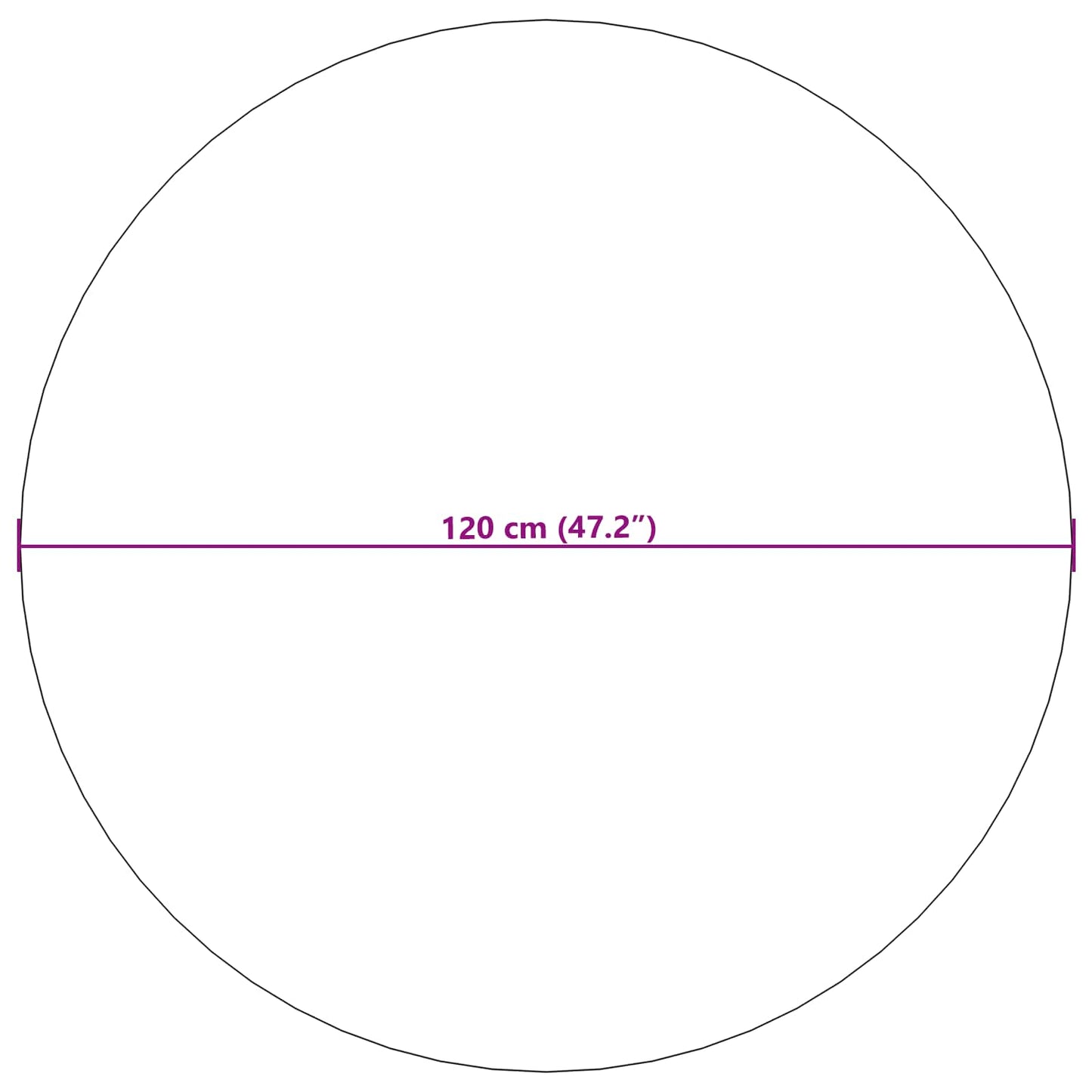 Tappeti per area Rotondo PALMERAS Crema Ø 120 CM Poliestere | homemem39