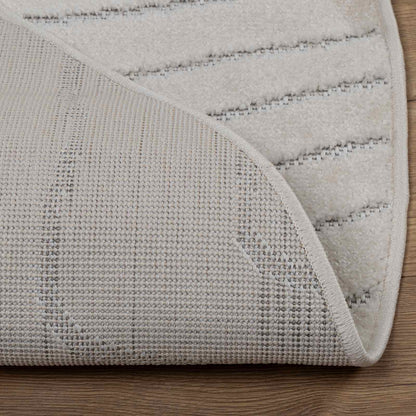 Tappeti per area Rotondo PALMERAS Crema Ø 160 CM Poliestere | homemem39