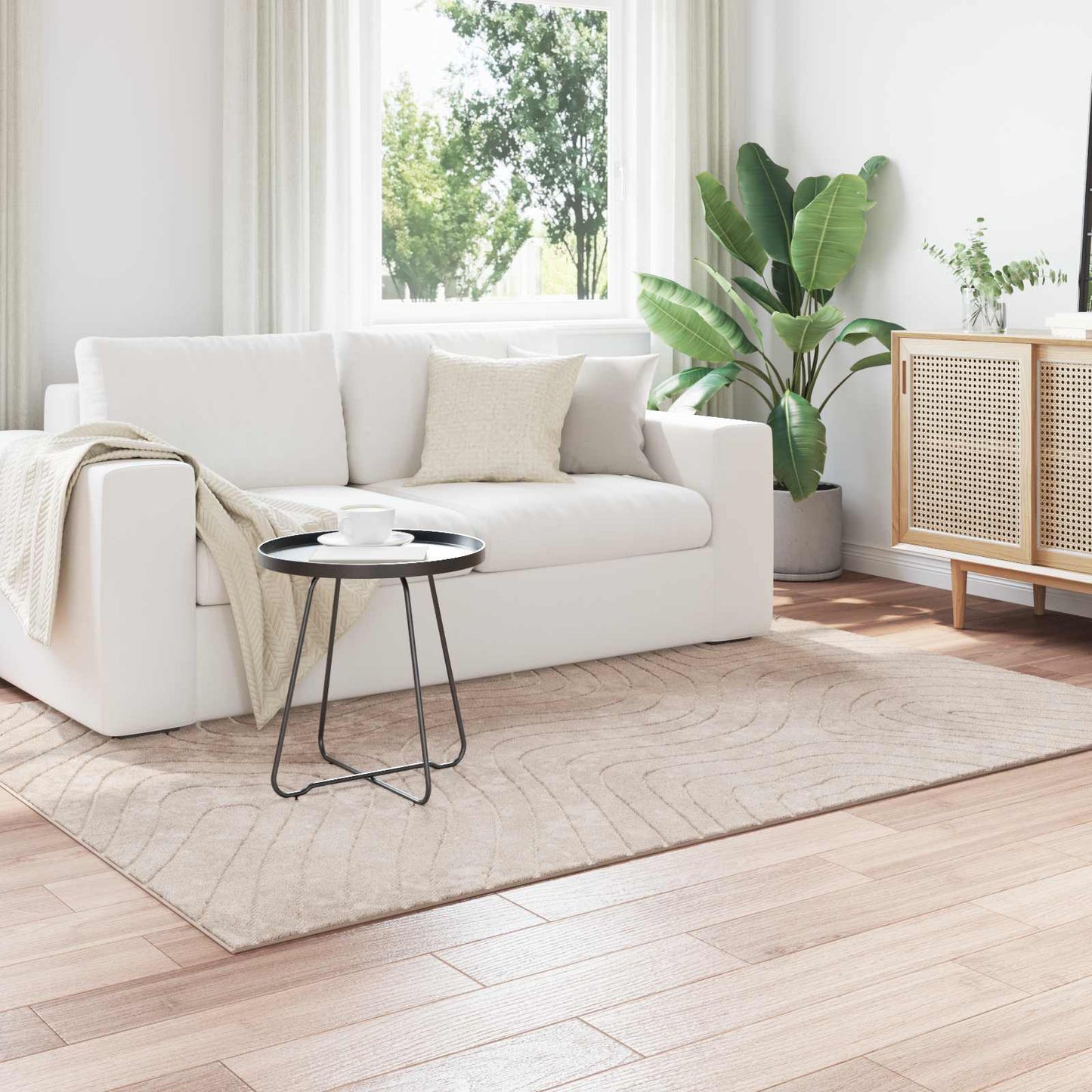Tappeti per area PALMERAS Beige 160 x 230 cm Poliestere | homemem39