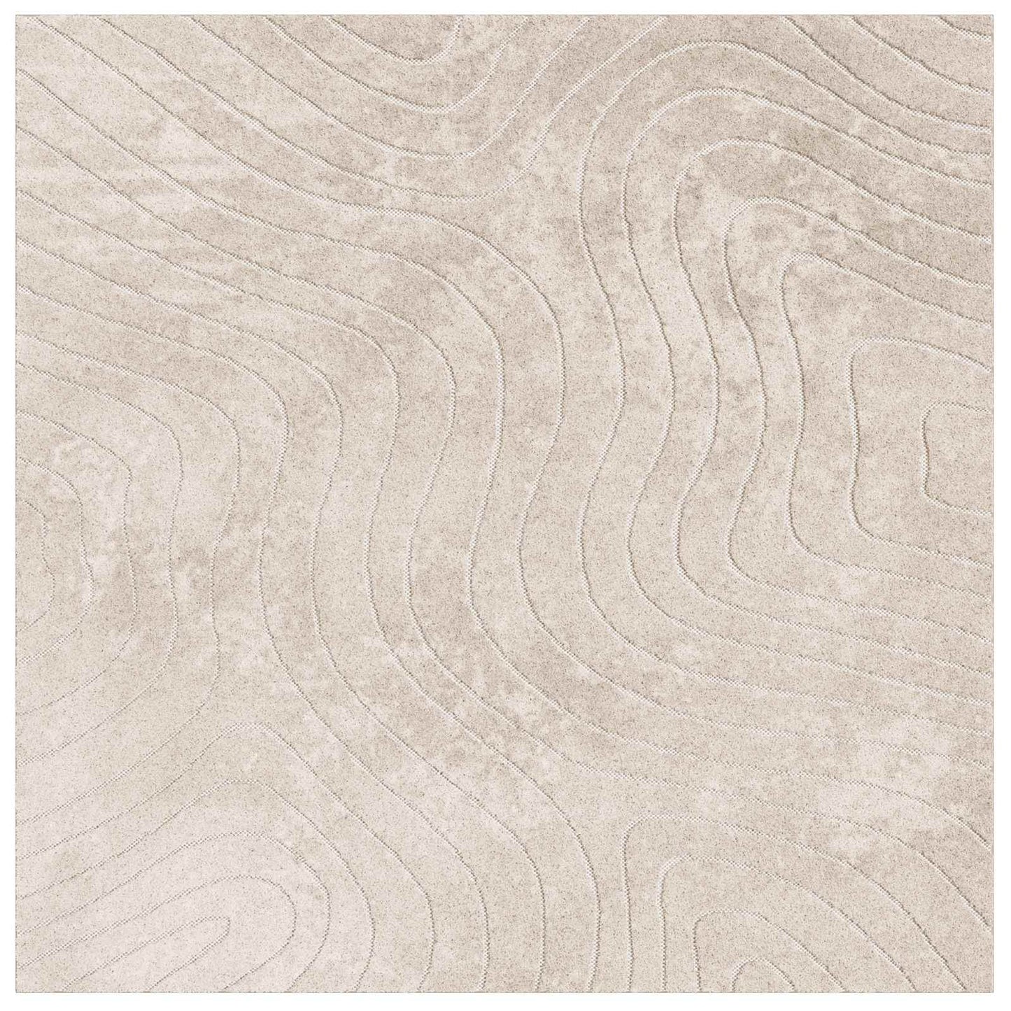 Tappeti per area Quadrato PALMERAS Beige 120 x 120 cm | homemem39