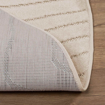 Tappeti per area Rotondo PALMERAS Beige Ø 200 CM Poliestere | homemem39