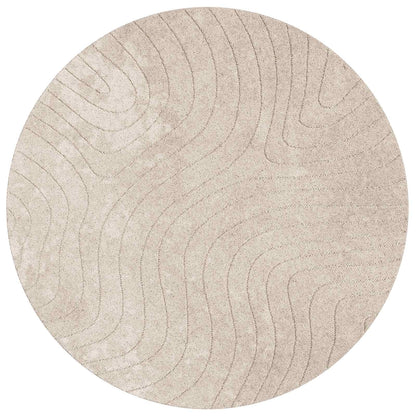 Tappeti per area Rotondo PALMERAS Beige Ø 200 CM Poliestere | homemem39