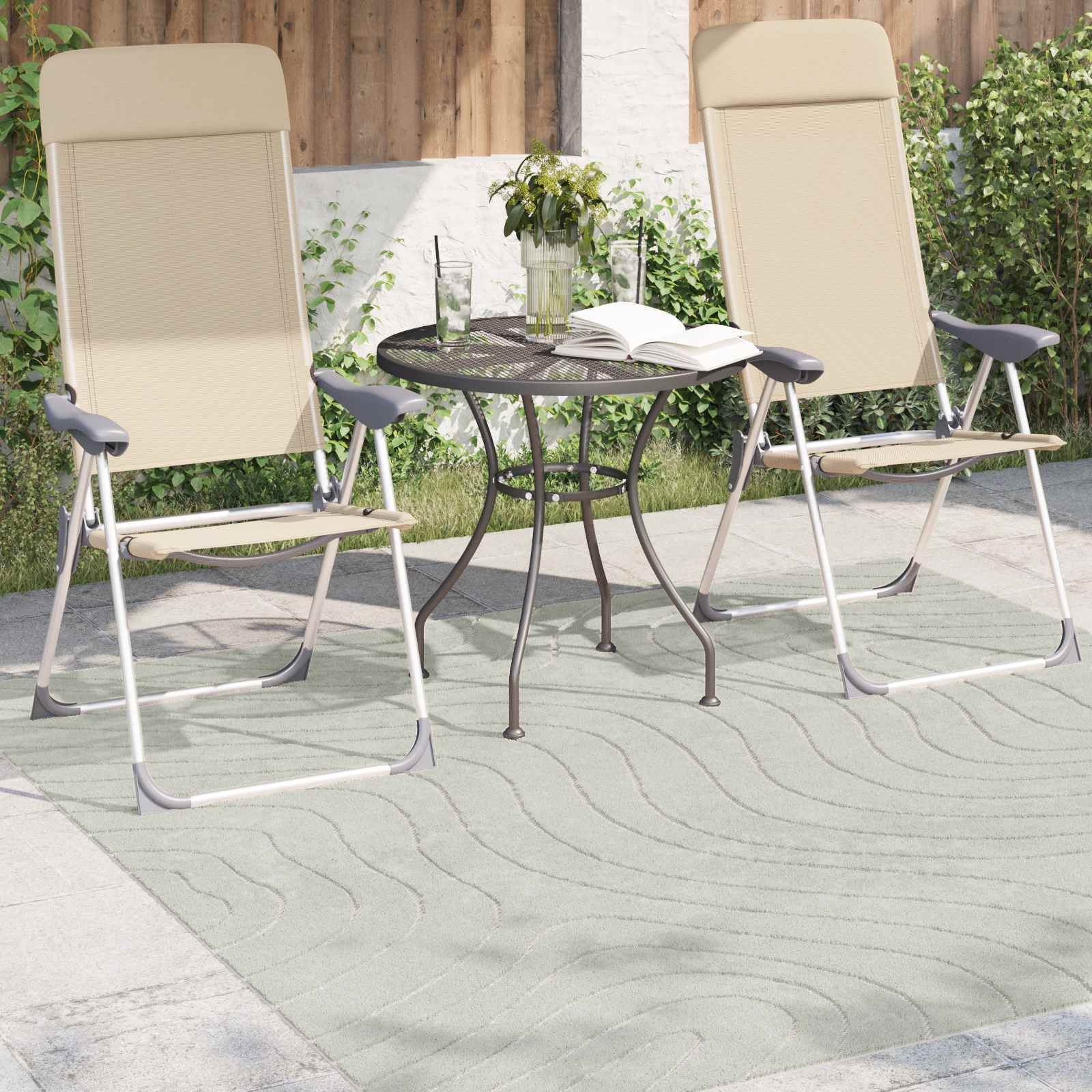 Tappeti per area Quadrato PALMERAS Verde 200 x 200 cm | homemem39