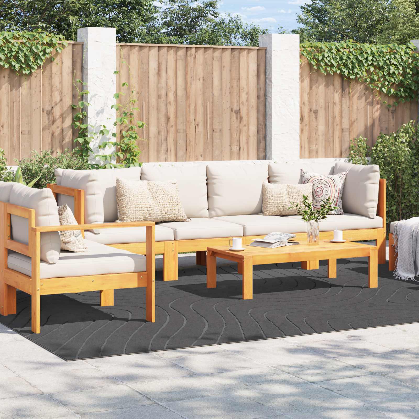 Tappeti per area PALMERAS Antracite 280 x 200 cm Poliestere | homemem39