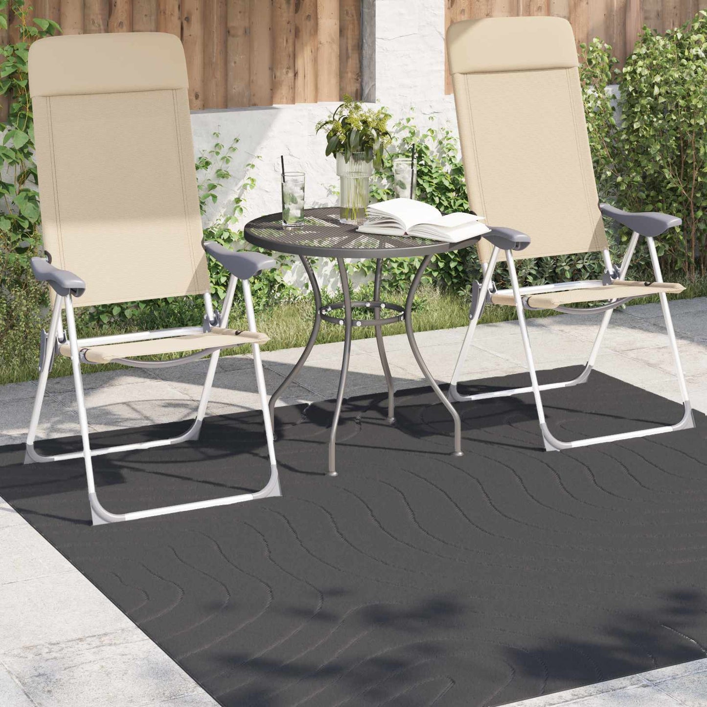 Tappeti per area PALMERAS Antracite 120 x 120 cm Poliestere | homemem39