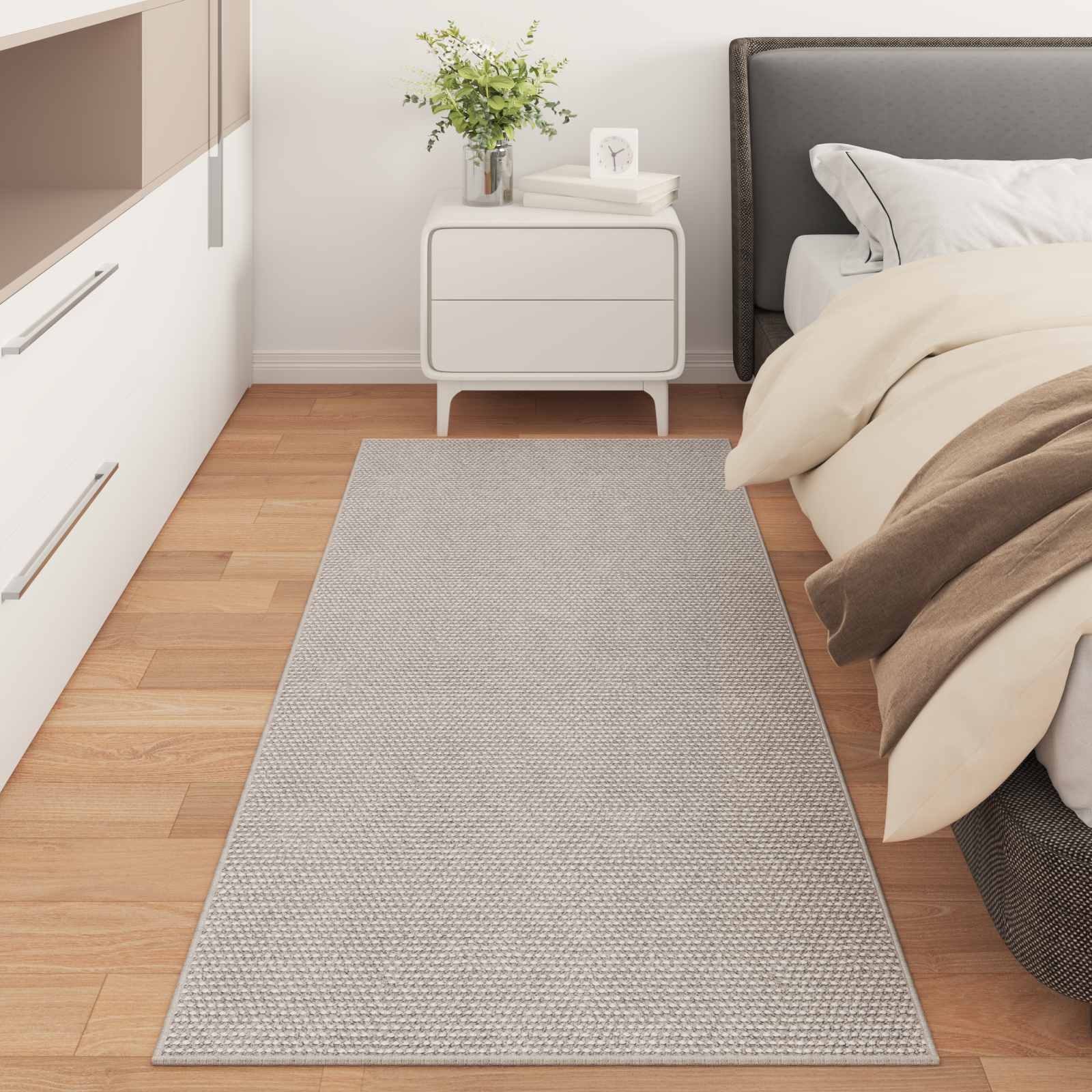 Tappeti per area Rettangolare LUGO Crema 150 x 80 cm Poliestere | homemem39