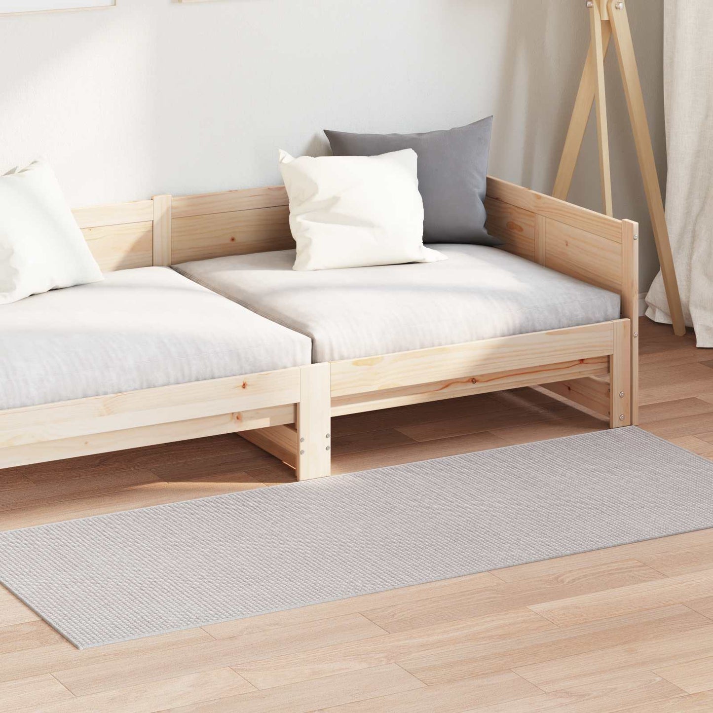 Tappeti per area Rettangolare LUGO Crema 200 x 80 cm Poliestere | homemem39