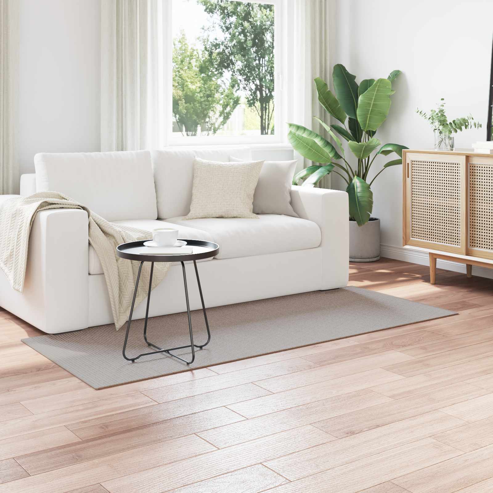 Tappeti per area LUGO Crema e Taupe 200 x 80 cm Poliestere | homemem39