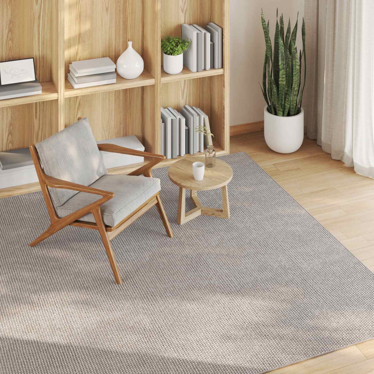 Tappeti per area LUGO Crema e Taupe 120 x 120 cm Poliestere | homemem39