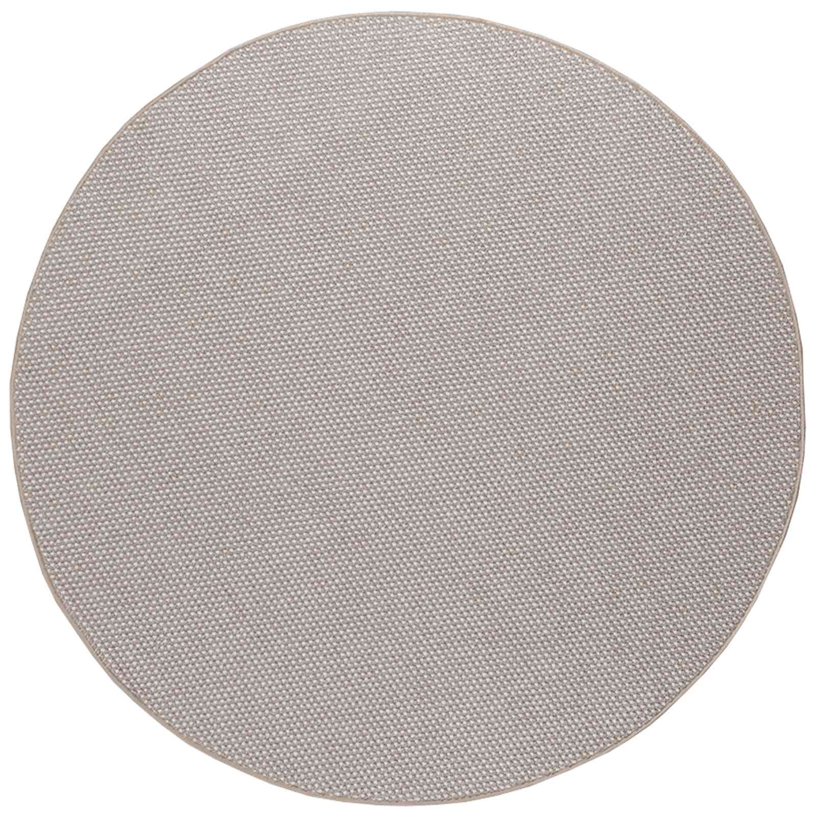 Tappeti per area Rotondo LUGO Crema e Taupe Ø 160 CM Poliestere | homemem39