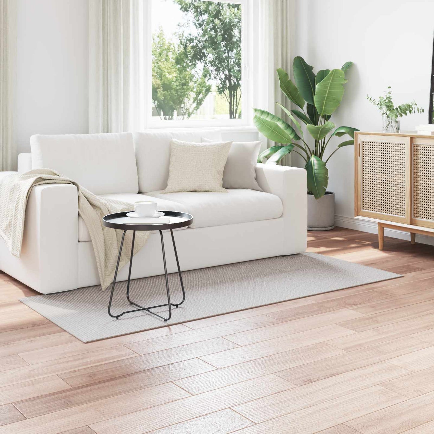Tappeti per area LUGO Crema e Grigio 80 x 150 cm Poliestere | homemem39