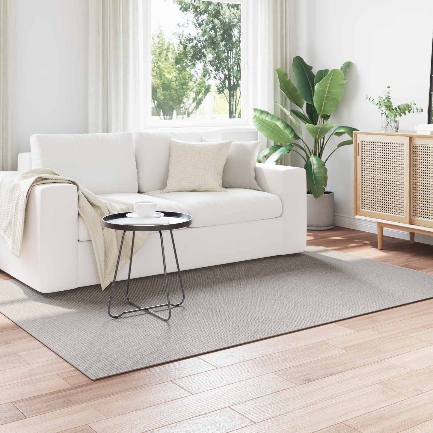 Tappeti per area LUGO Crema e Grigio 120 x 170 cm Poliestere
