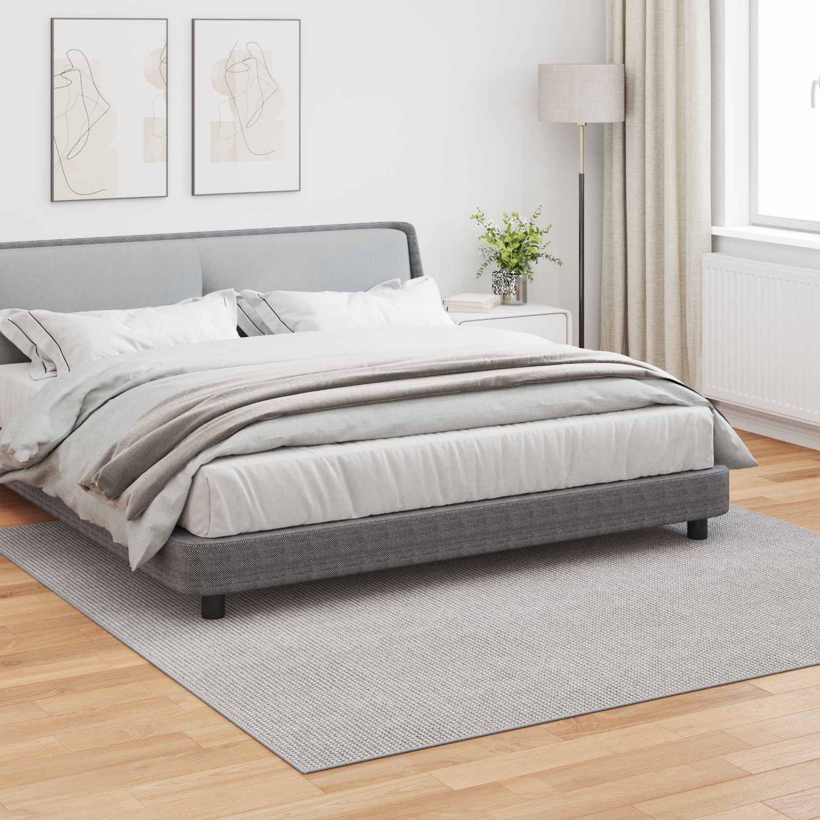 Tappeti per area LUGO Crema e Grigio 240 x 240 cm Poliestere | homemem39
