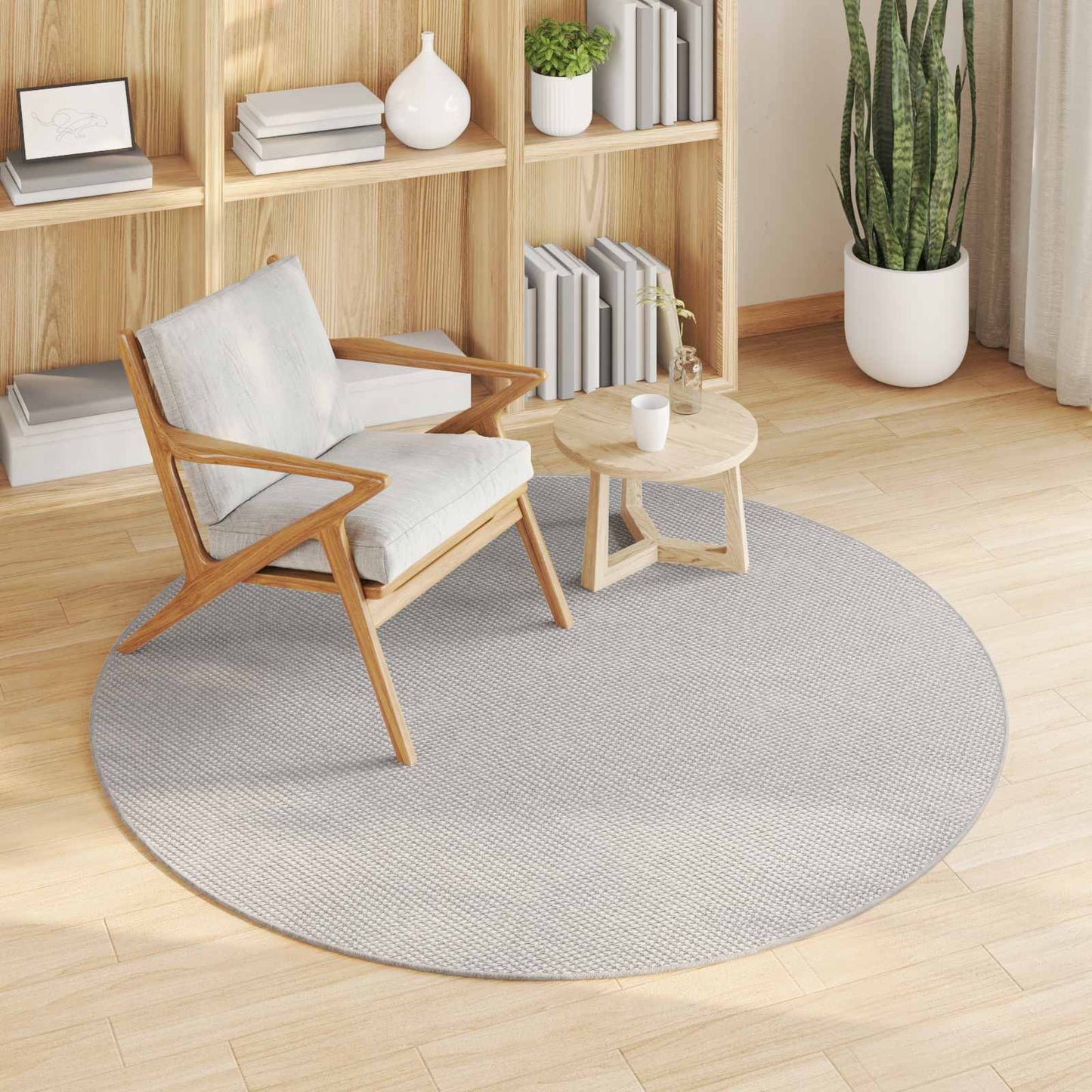 Tappeti per area Rotondo LUGO Crema e Grigio Ø 120 CM