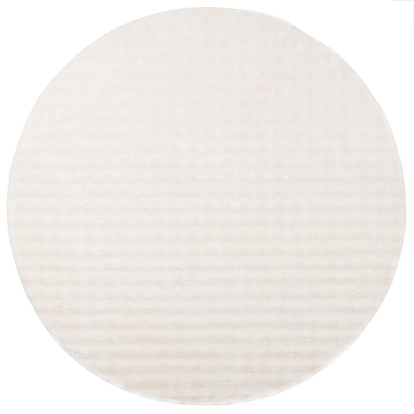 Tappeti per area Rotondo SIROLO Crema Ø 120 CM Poliestere | homemem39