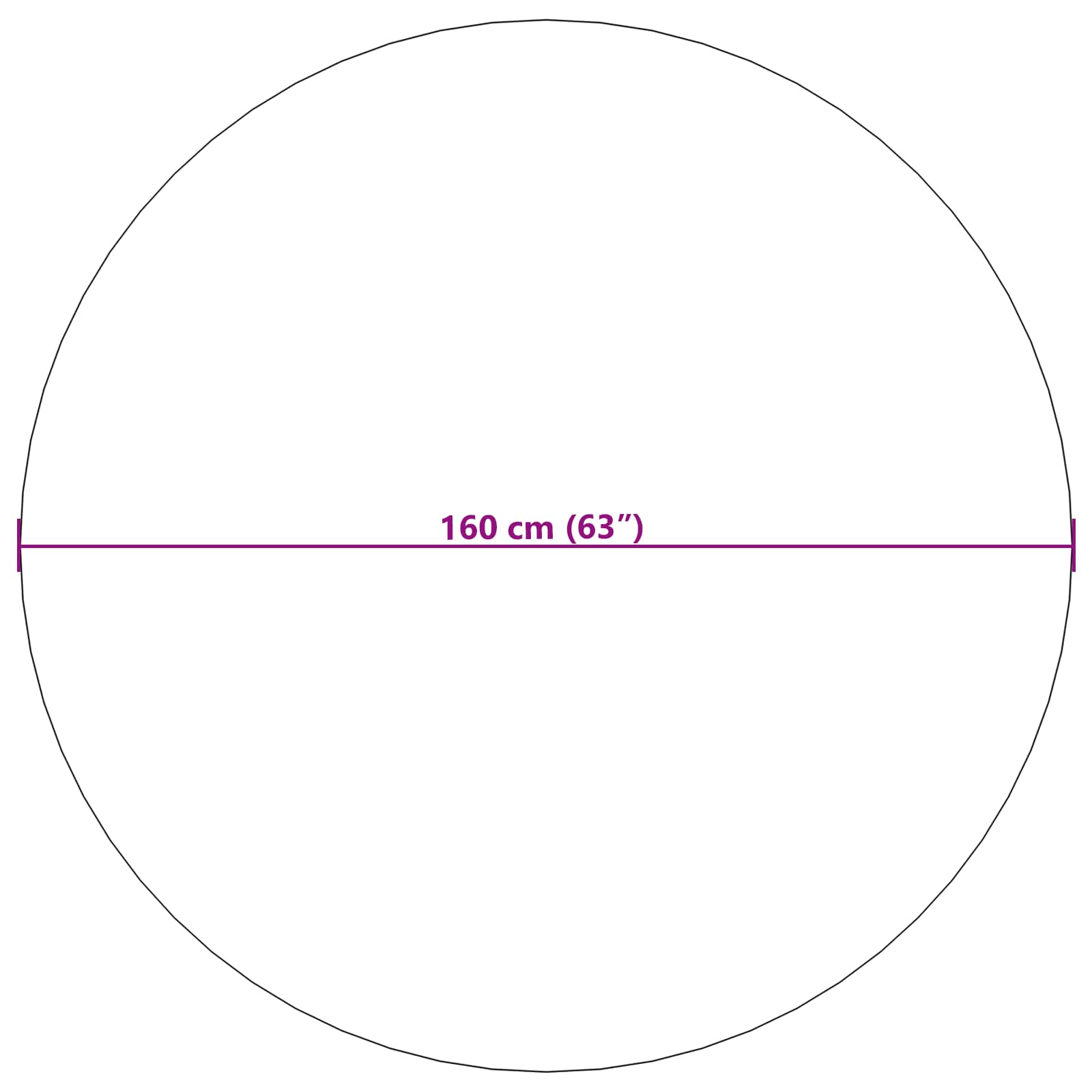 Tappeti per area Rotondo SIROLO Crema Ø 160 CM Poliestere | homemem39