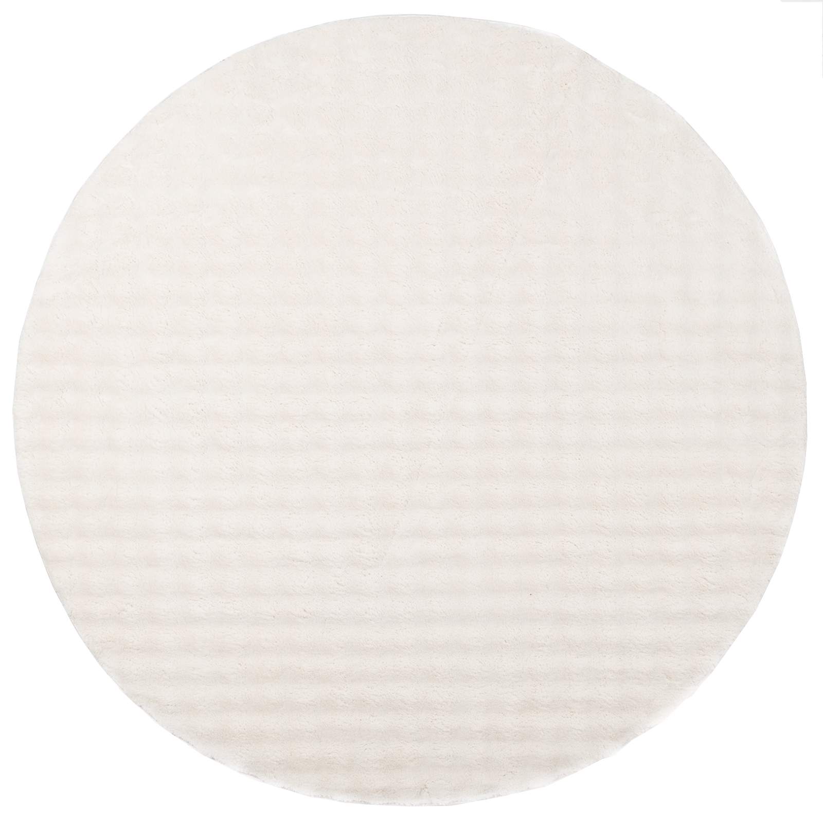 Tappeti per area Rotondo SIROLO Crema Ø 160 CM Poliestere | homemem39