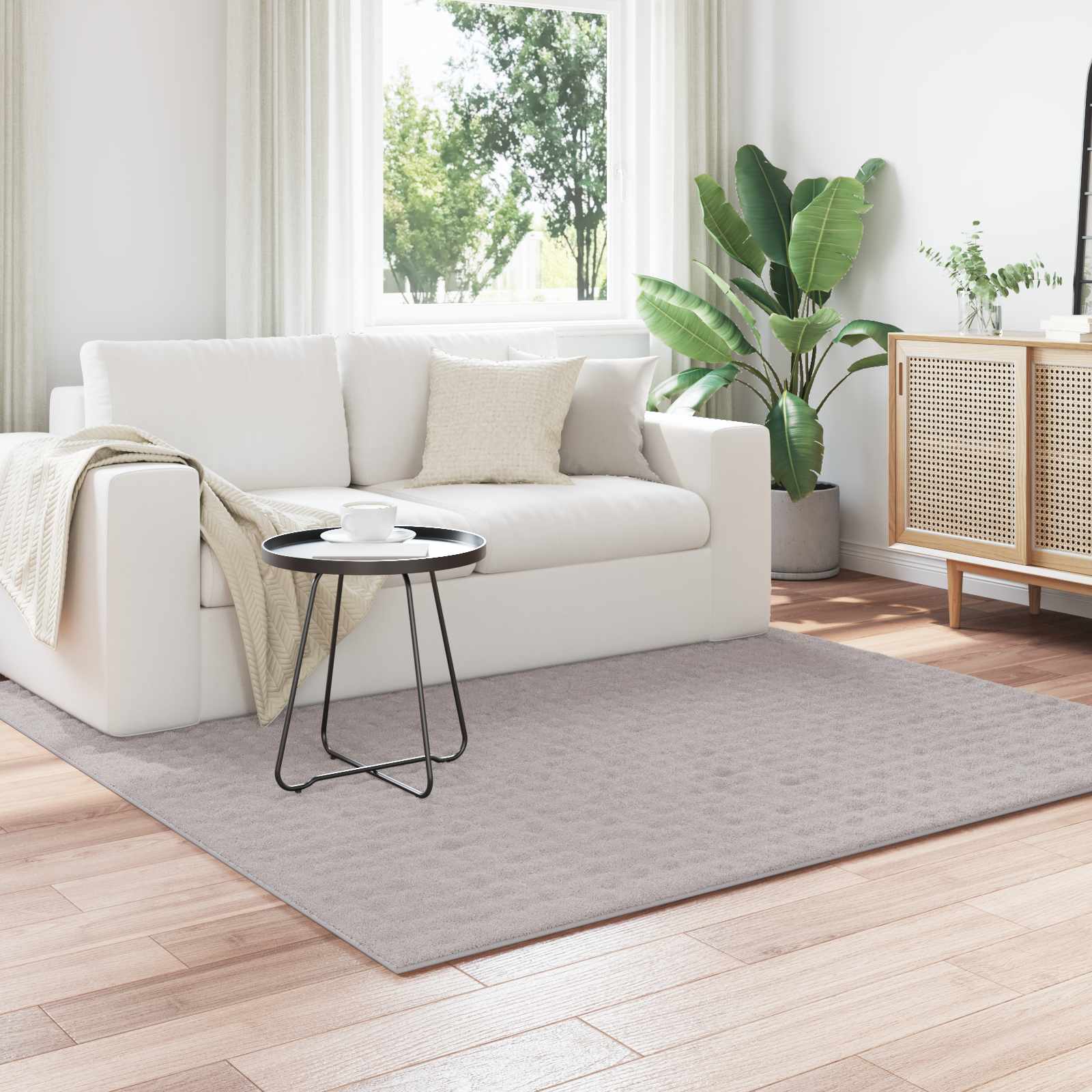Tappeti per area Quadrato SIROLO Sabbia 200 x 200 cm Poliestere | homemem39