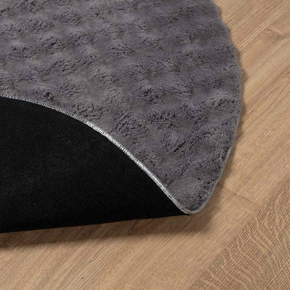 Tappeti per area Rotondo SIROLO Antracite Ø 120 CM Poliestere | homemem39
