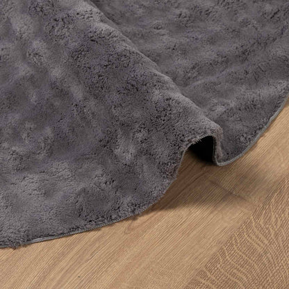 Tappeti per area Rotondo SIROLO Antracite Ø 120 CM Poliestere | homemem39