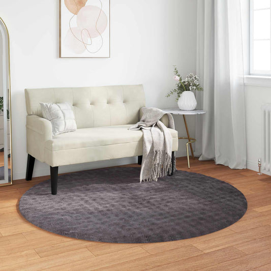 Tappeti per area Rotondo SIROLO Antracite Ø 160 CM Poliestere