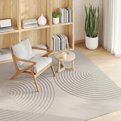 Tappeti per area Quadrato GALATI Crema 120 x 120 cm Poliestere