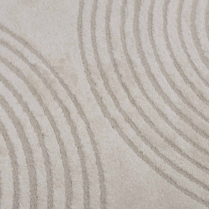 Tappeti per area Quadrato GALATI Crema 120 x 120 cm Poliestere | homemem39