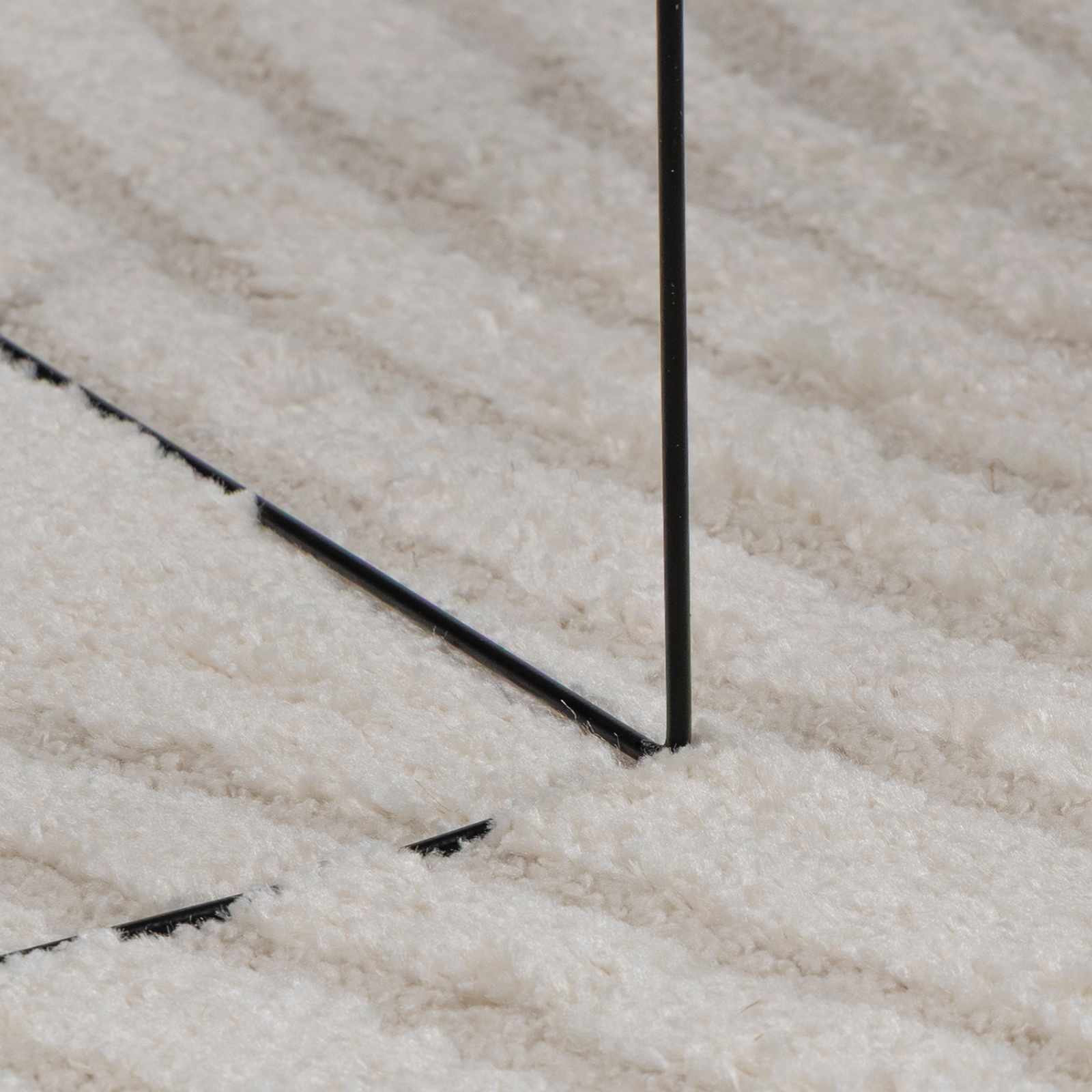 Tappeti per area Quadrato GALATI Crema 200 x 200 cm Poliestere | homemem39