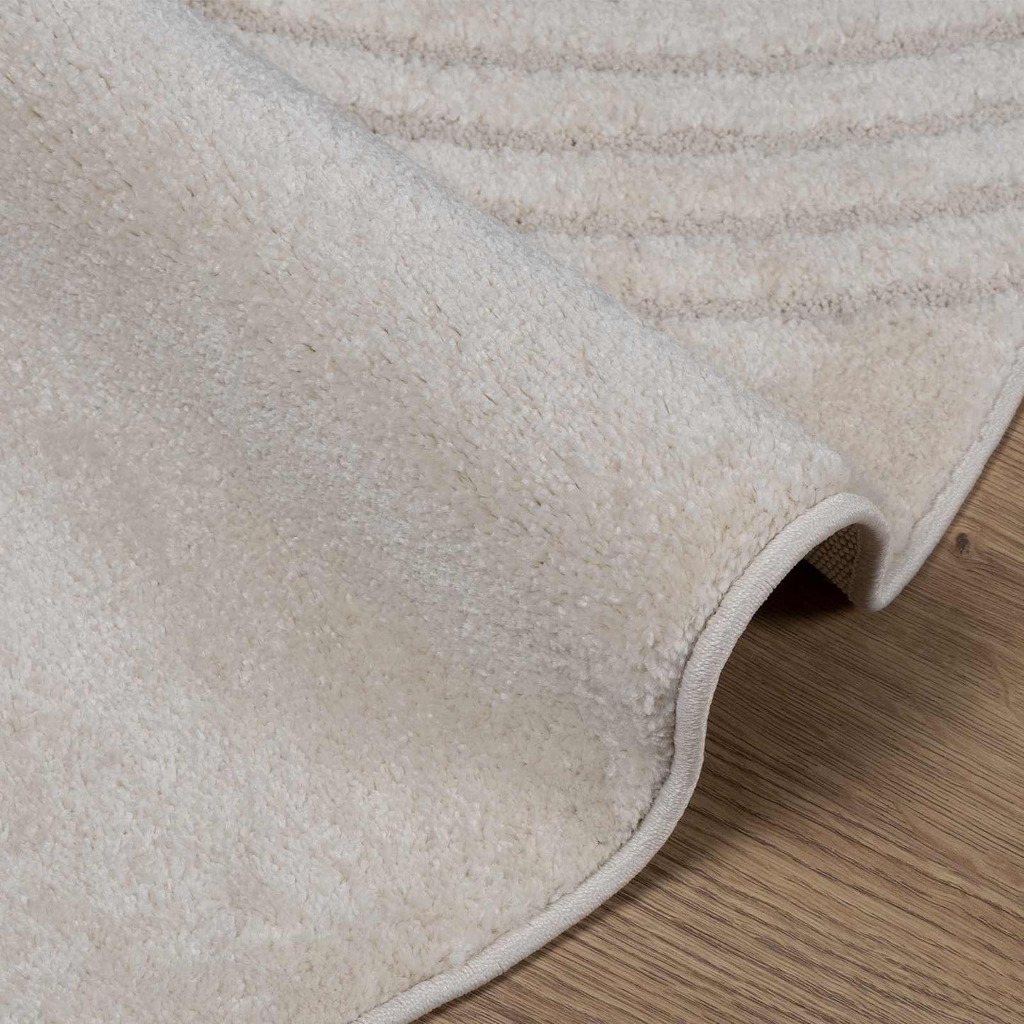 Tappeti per area Rotondo GALATI Crema Ø 160 CM Poliestere | homemem39