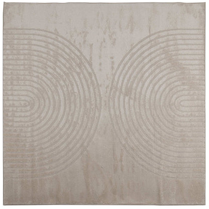 Tappeti per area Quadrato GALATI Beige 120 x 120 cm Poliestere
