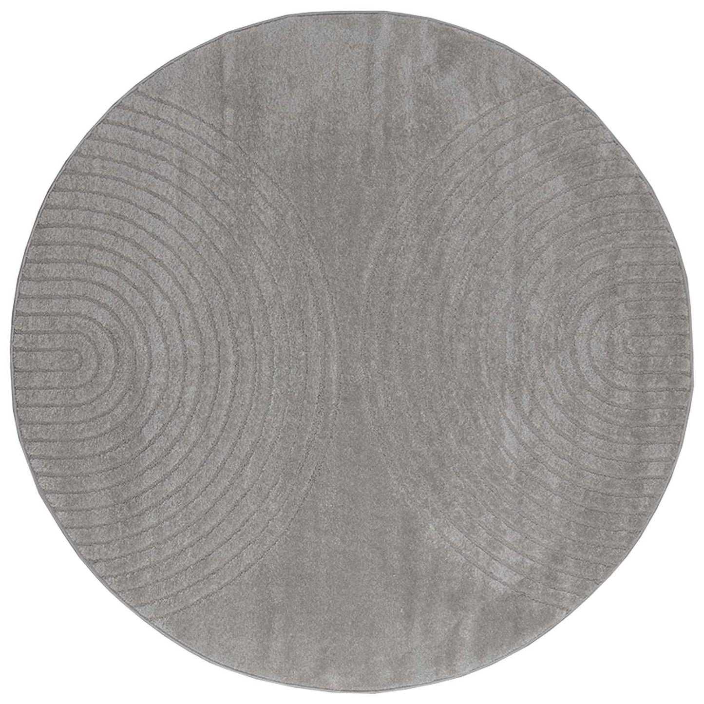 Tappeti per area Rotondo GALATI Grigio Ø 120 CM Poliestere | homemem39