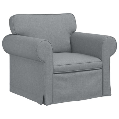 Divano 120cm 2 pcs Grigio chiaro Metallo