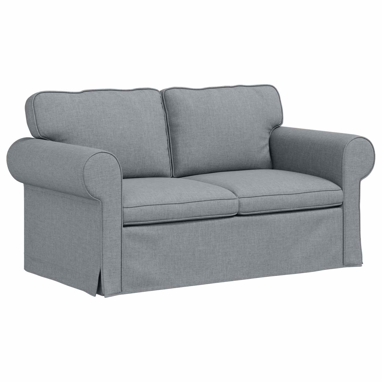 Divano 120cm 2 pcs Grigio chiaro Metallo