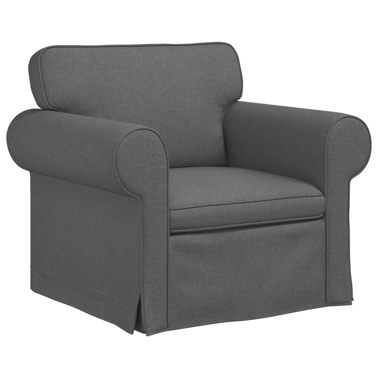 Divano 120cm 2 pcs Grigio scuro Metallo