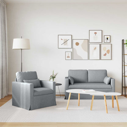 Set di divani 2 pcs Grigio chiaro 139 x 78 x 80 cm Tessuto | homemem39