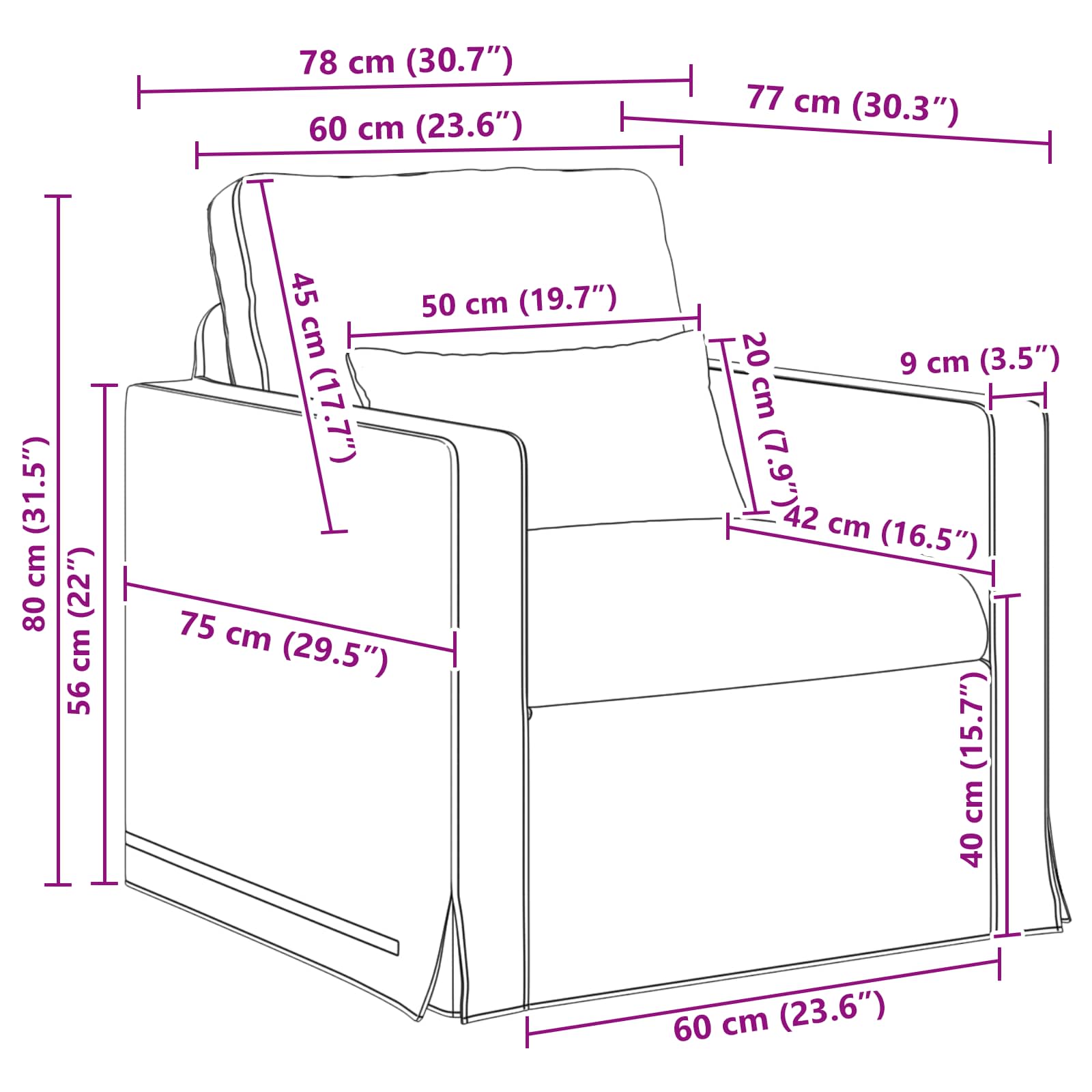 Set di divani 2 pcs Nero 139 x 78 x 80 cm Tessuto | homemem39