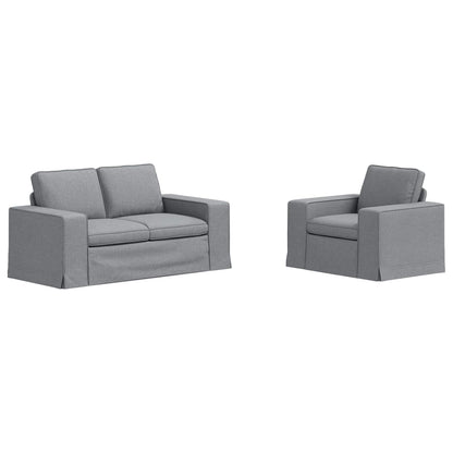 Set di divani 2 pcs Grigio chiaro 162 x 80 x 82 cm Tessuto | homemem39