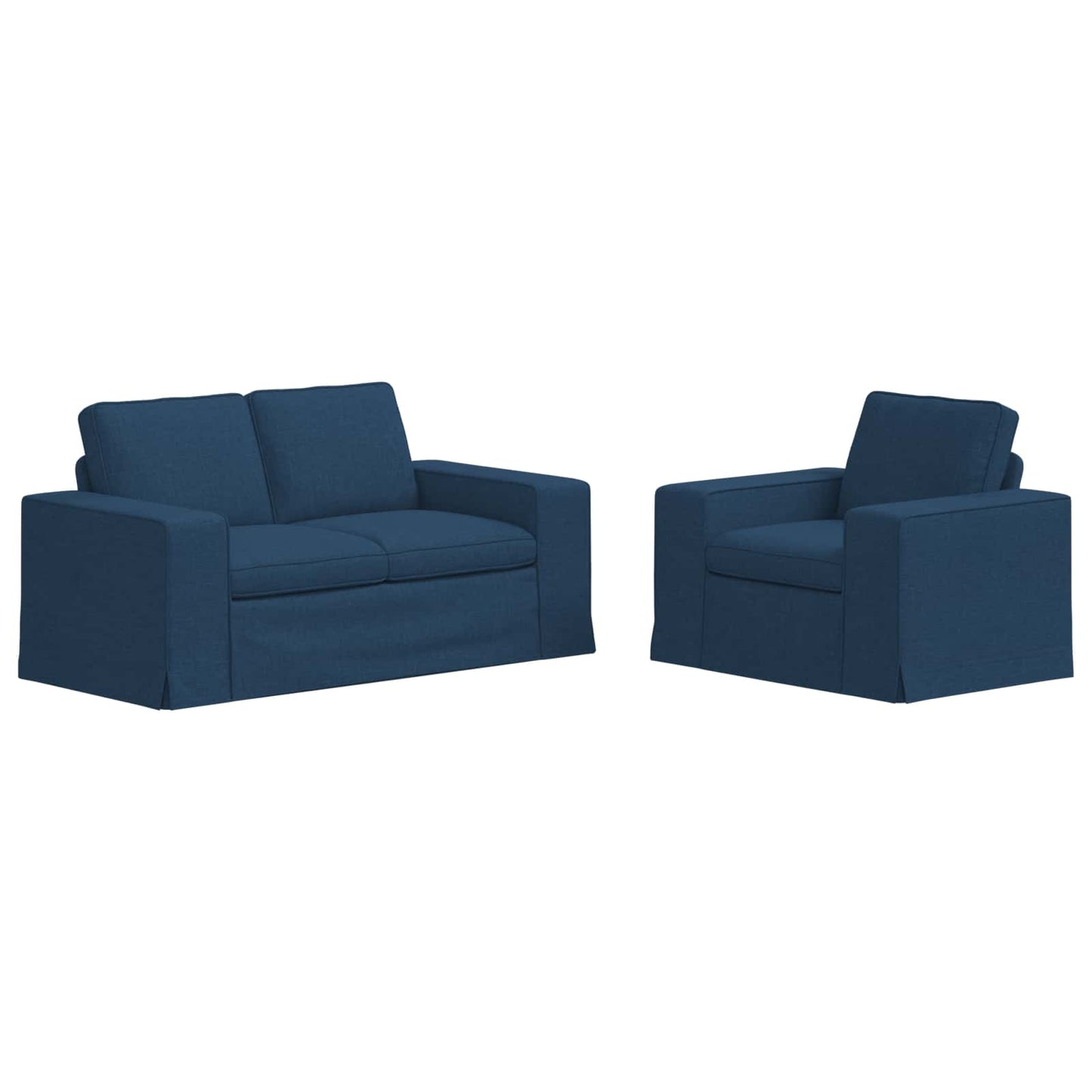 Set di divani 2 pcs Blu 162 x 80 x 82 cm Tessuto | homemem39