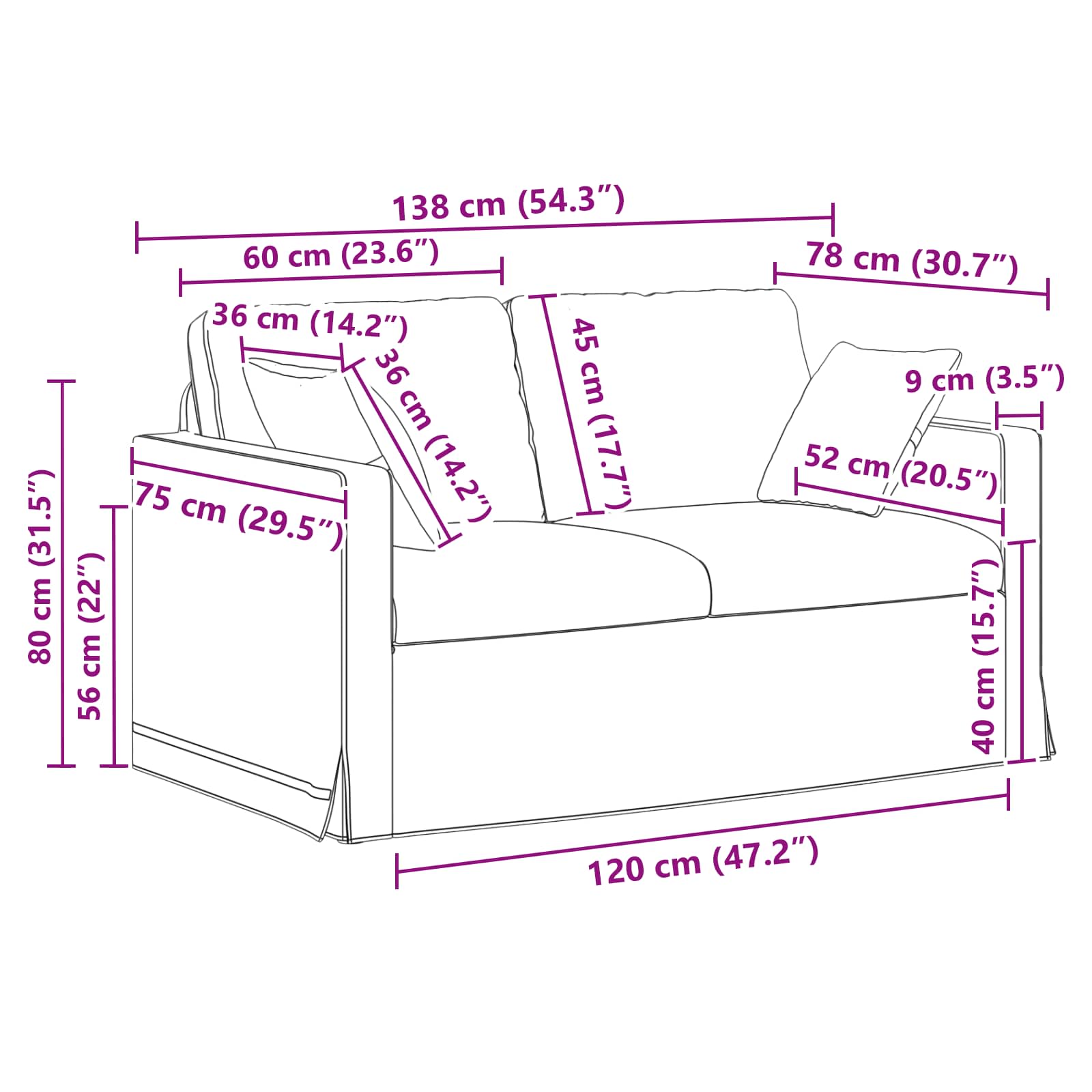 Set di divani 2 pcs Verde chiaro 138 x 78 x 80 cm Velluto | homemem39