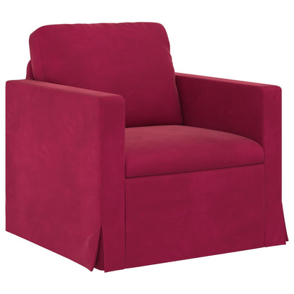 Set di divani 2 pcs Rosso Vino 138 x 78 x 80 cm Velluto | homemem39