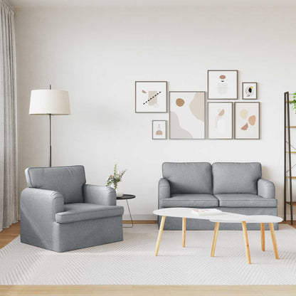Set di divani 2 pcs Grigio chiaro 144 x 80 x 85 cm Tessuto | homemem39