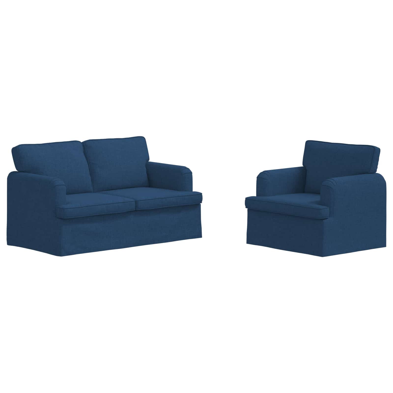 Set di divani 2 pcs Blu 144 x 80 x 85 cm Tessuto | homemem39