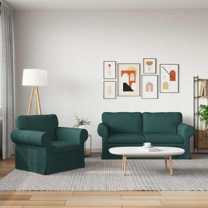 Set di divani 2 pcs Verde Scuro 175 x 82 x 80 cm Tessuto | homemem39